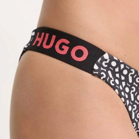 HUGO Monogram Brazilian Bikini Bottoms - Picture 4 of 12